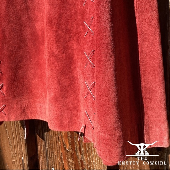 Wet Seal Red Suede Jacket Sz SS-mana - Picture 3 of 4